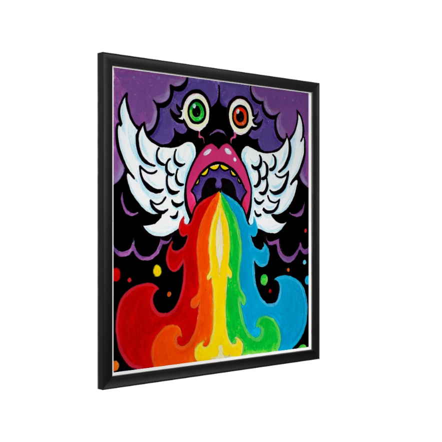 Rainbow framed print Heulun